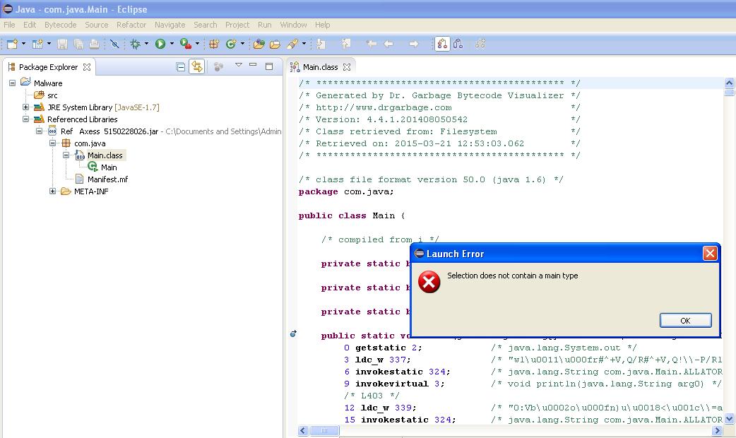 Java Bytecode Debugging