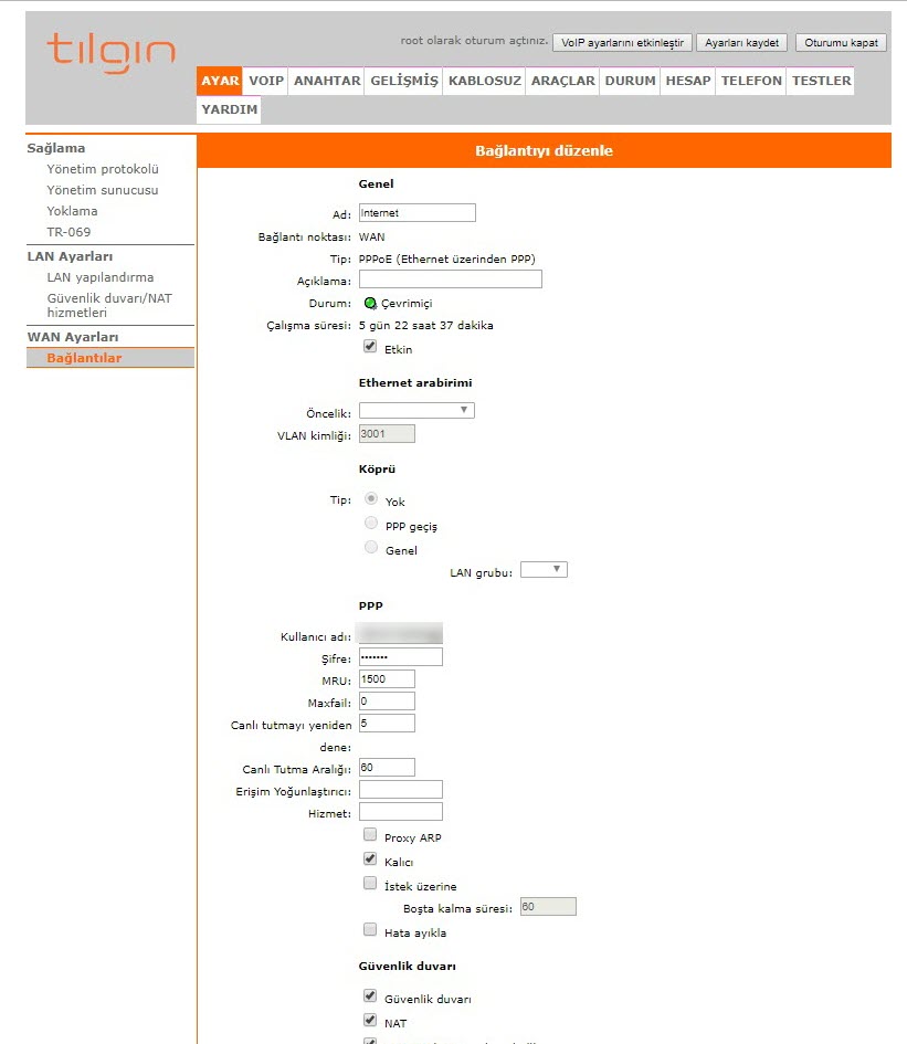 Escape from Tilgin Router